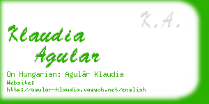 klaudia agular business card